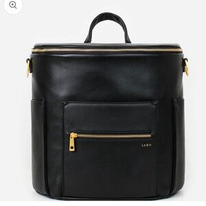 Fawn Design Black Baby Bag with Gold Accents